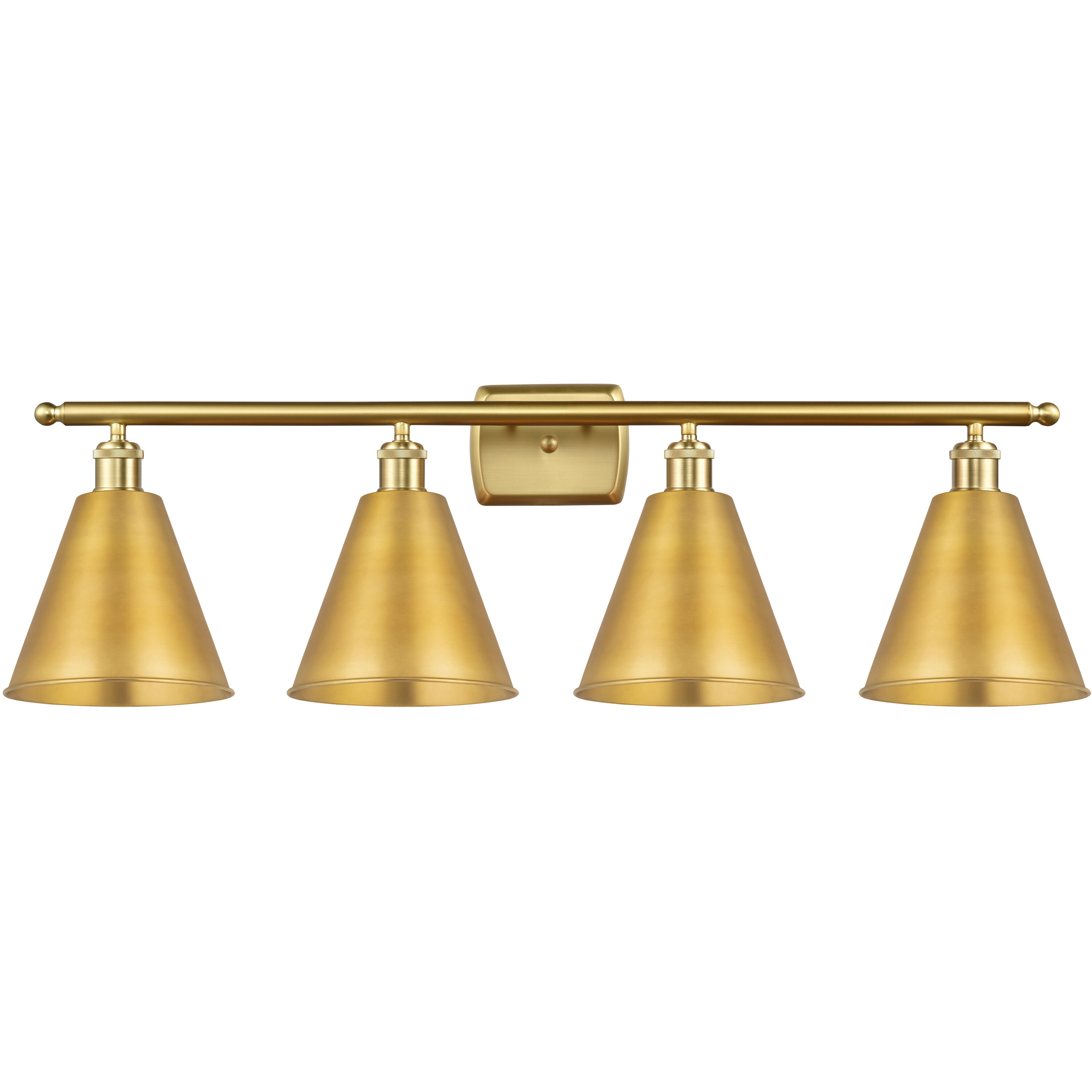 Ballston Cone LED 38 inch Satin Gold Bath Vanity Light Wall Light