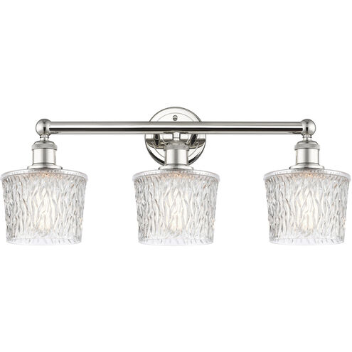 Niagra 3 Light 24.5 inch Polished Nickel and Clear Bath Vanity Light Wall Light