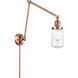 Dover 30 inch 3.50 watt Antique Copper Swing Arm Wall Light, Franklin Restoration