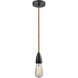 Fairchild Bare Bulb 1 Light 2 inch Matte Black Mini Pendant Ceiling Light in Copper, Fairchild