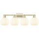 Arcadia White Venetian 4 Light 35 inch Antique Brass Bath Vanity Light Wall Light