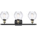 Ballston Small Waverly 3 Light 26 inch Black Antique Brass Bath Vanity Light Wall Light, Ballston
