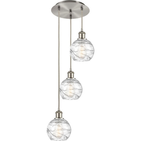 Ballston Athens Deco Swirl 3 Light 13 inch Polished Chrome Multi-Pendant Ceiling Light