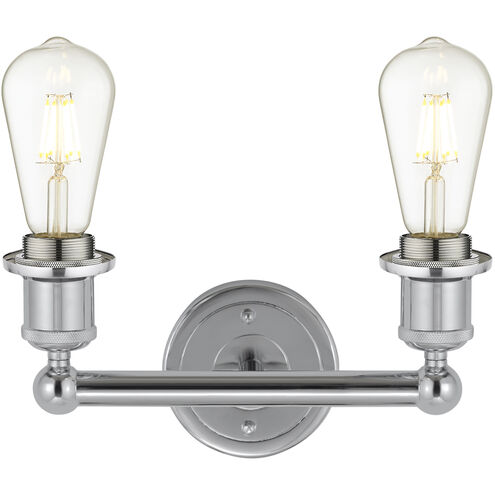 Edison Fenton 2 Light 16 inch Polished Chrome Bath Vanity Light Wall Light in Clear Glass