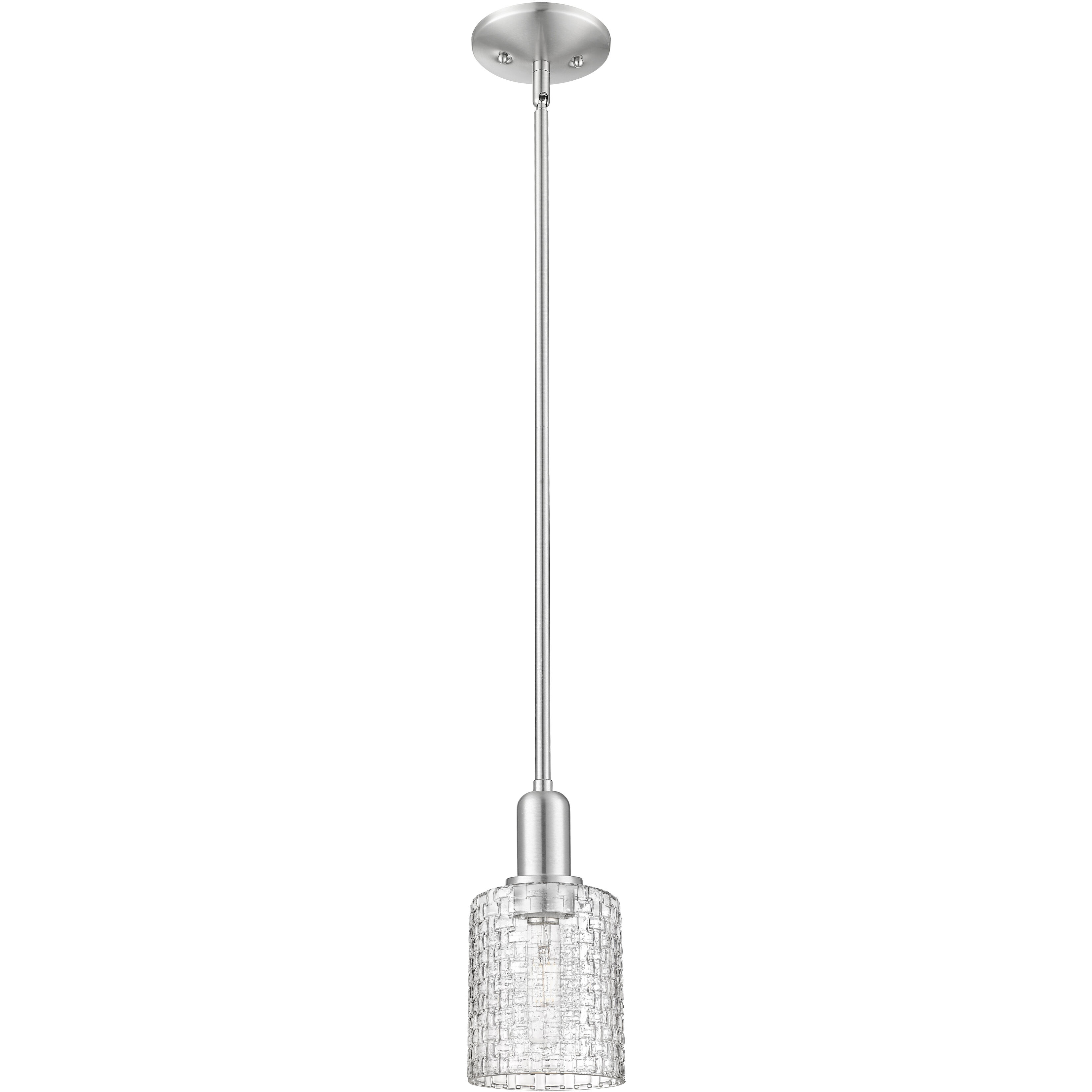 Arcadia Cobbleskill 1 Light 5 inch Brushed Satin Nickel Mini Pendant Ceiling Light