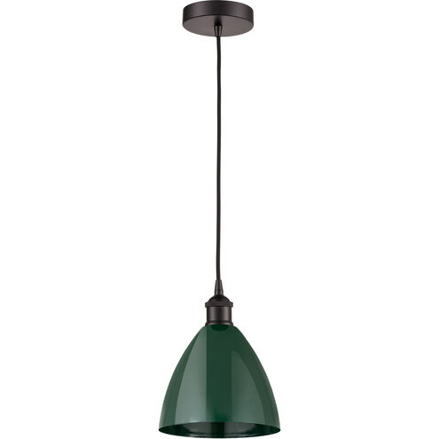 Edison Plymouth Dome LED 8 inch Oil Rubbed Bronze Mini Pendant Ceiling Light