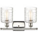 Ballston Cobbleskill LED 16 inch Polished Nickel Bath Vanity Light Wall Light in Deco Swirl Glass