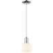 Arcadia White Venetian 1 Light 6 inch Polished Chrome Mini Pendant Ceiling Light