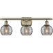 Ballston Athens Deco Swirl 3 Light 25.88 inch Antique Brass Bath Vanity Light Wall Light