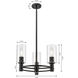 Downtown Urban Crown Point 3 Light 18 inch Satin Nickel Statement Pendant Ceiling Light in Clear