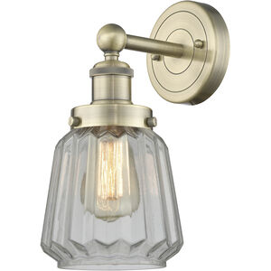 Chatham 1 Light 6.5 inch Antique Brass and Clear Sconce Wall Light
