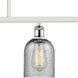 Ballston Caledonia LED 48 inch White and Polished Chrome Island Light Ceiling Light in Charcoal Glass, Ballston