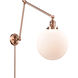 Extra Large Beacon 32 inch 60.00 watt Antique Copper Swing Arm Wall Light