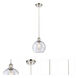 Ballston Athens 1 Light 8 inch Polished Nickel Mini Pendant Ceiling Light in Seedy Glass, Ballston