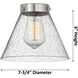 Downtown Urban Cone 1 Light 7.75 inch Polished Nickel Mini Pendant Ceiling Light in Matte White