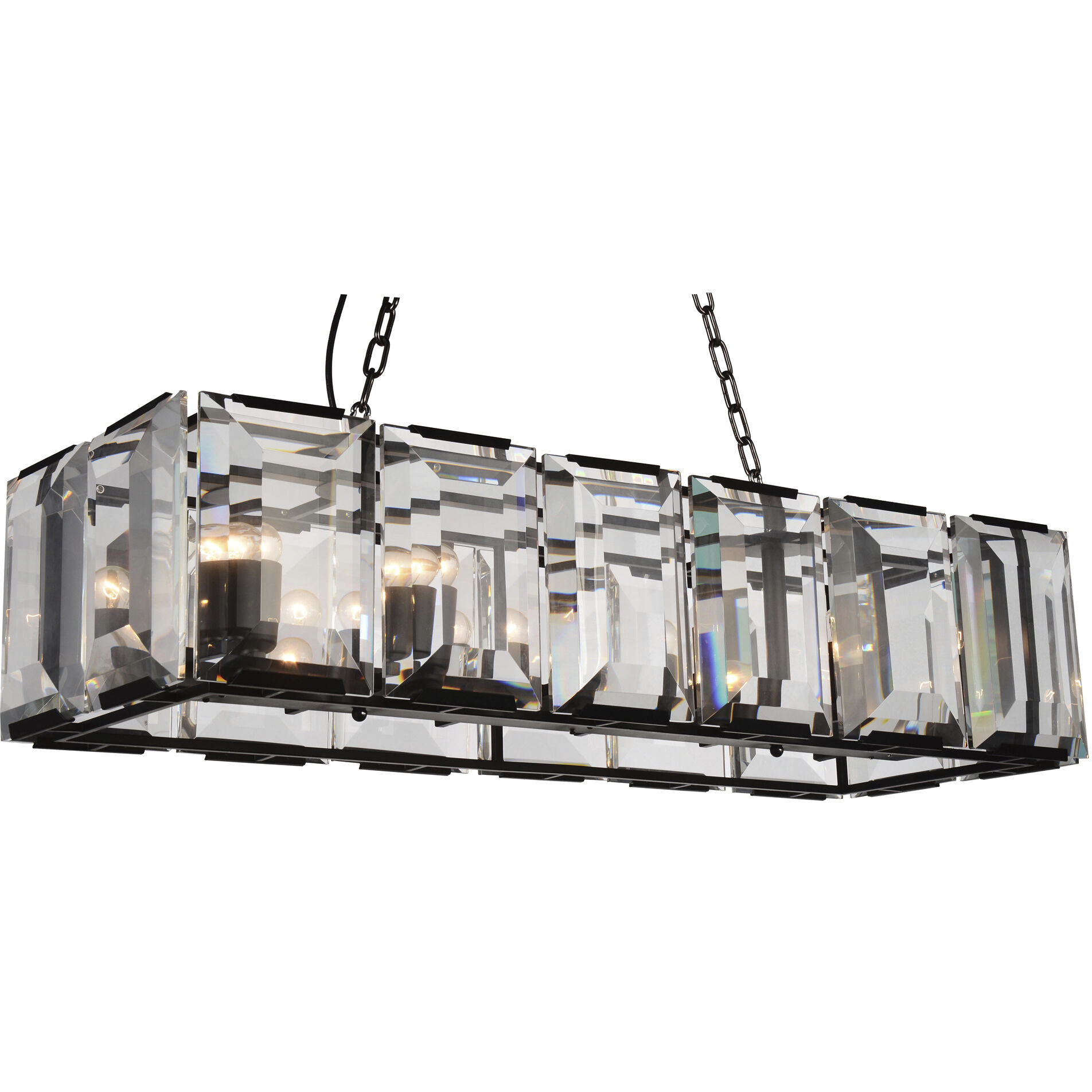 Jacquet 12 Light 43 inch Black Island/Pool Table Light Ceiling Light