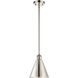 Ballston Cone 1 Light 8 inch Polished Nickel Pendant Ceiling Light