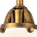 Nouveau 2 Bellmont 1 Light 6 inch Brushed Brass Sconce Wall Light in Matte White Glass