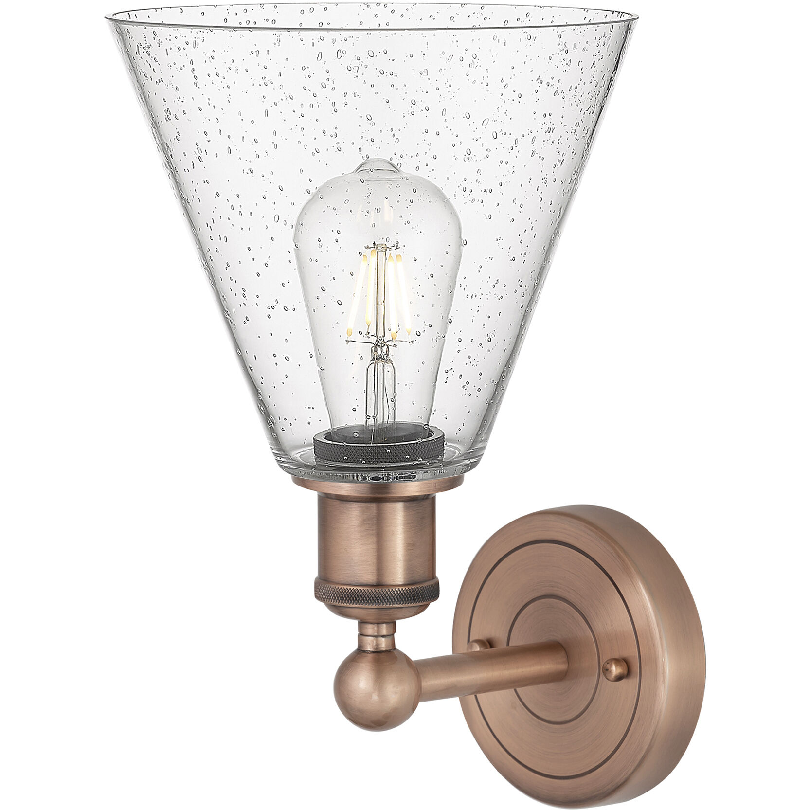 Berkshire Sconce Wall Light in Antique Copper, Seedy