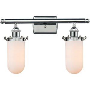 Austere Kingsbury LED 16 inch Polished Chrome Bath Vanity Light Wall Light in Matte White Glass, Austere