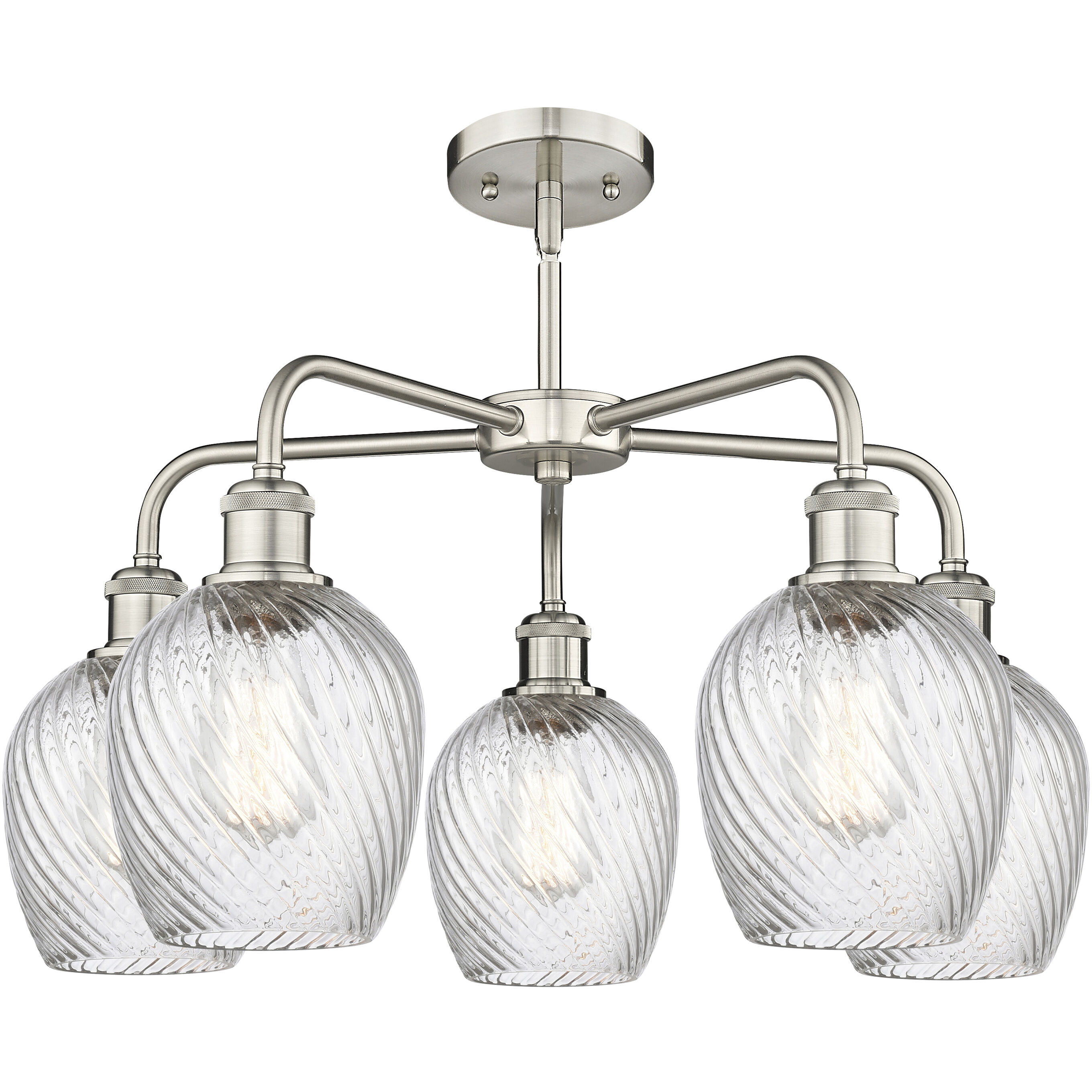 Salina 5 Light 23 inch Satin Nickel Chandelier Ceiling Light