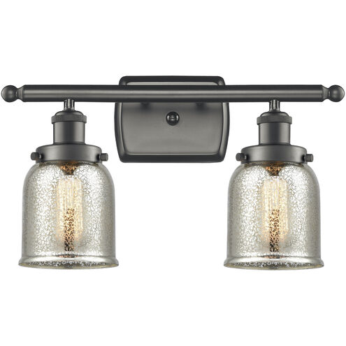Small Bell 2 Light 16 inch Oil Rubbed Bronze Bath Vanity Light Wall Light, Ballston