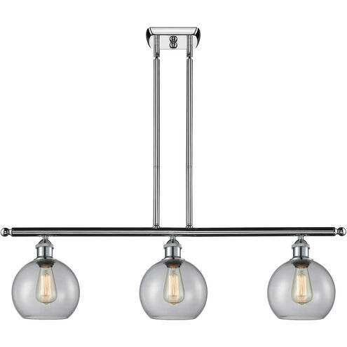 Ballston Athens LED 36 inch Polished Chrome Island Light Ceiling Light in Clear Glass