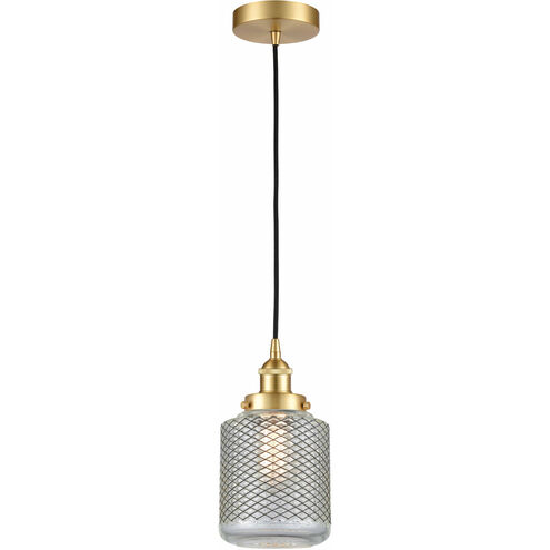 Edison Stanton LED 6 inch Satin Gold Mini Pendant Ceiling Light