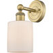 Cobbleskill 1 Light 5 inch Brushed Brass and Matte White Sconce Wall Light