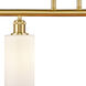 Ballston Clymer LED 48 inch Satin Gold Island Light Ceiling Light in Matte White Glass, Ballston