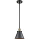 Ballston Appalachian 1 Light 7 inch Black Antique Brass Pendant Ceiling Light