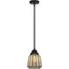 Nouveau 2 Chatham 1 Light 6 inch Matte Black Mini Pendant Ceiling Light in Incandescent, Mercury
