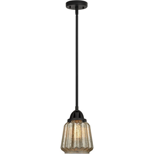 Nouveau 2 Chatham 1 Light 6 inch Matte Black Mini Pendant Ceiling Light in Incandescent, Mercury