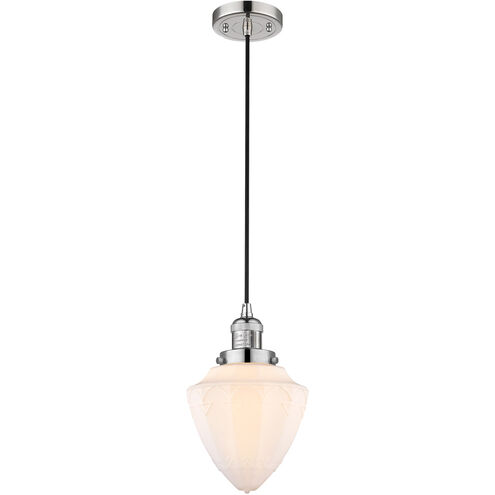Franklin Restoration Bullet 1 Light 7 inch Polished Nickel Mini Pendant Ceiling Light