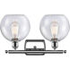 Ballston Athens LED 16 inch Polished Chrome Bath Vanity Light Wall Light in Seedy Glass, Ballston