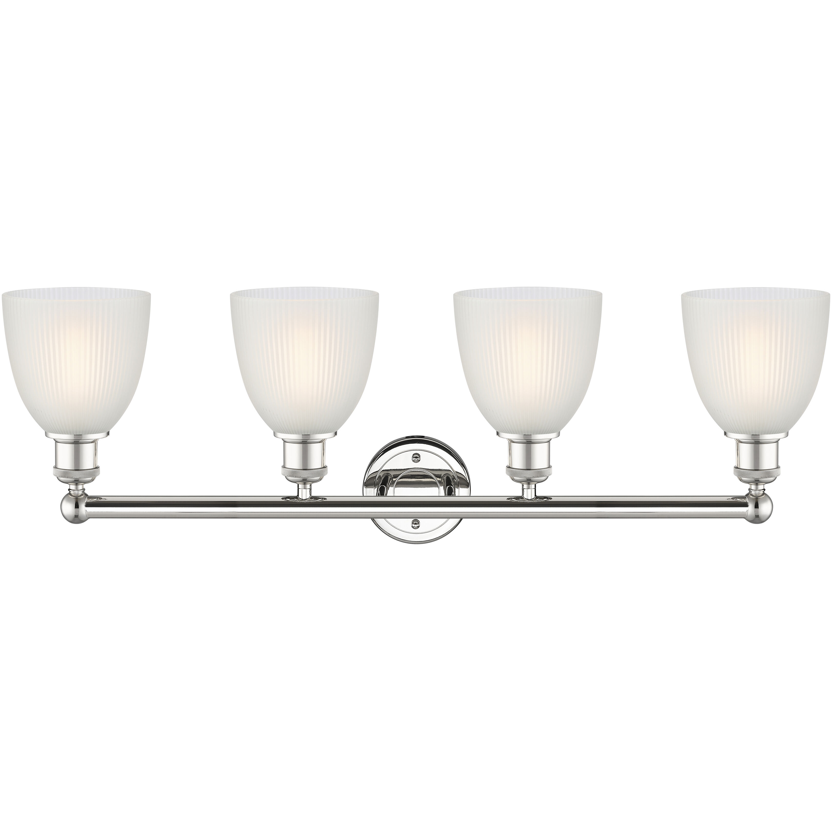 Castile 4 Light 33 inch Polished Nickel Bath Vanity Light Wall Light in White
