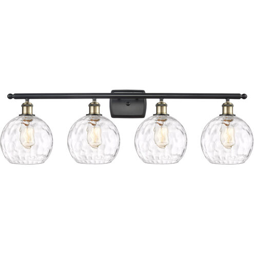 Ballston Athens Water Glass LED 36 inch Black Antique Brass Bath Vanity Light Wall Light