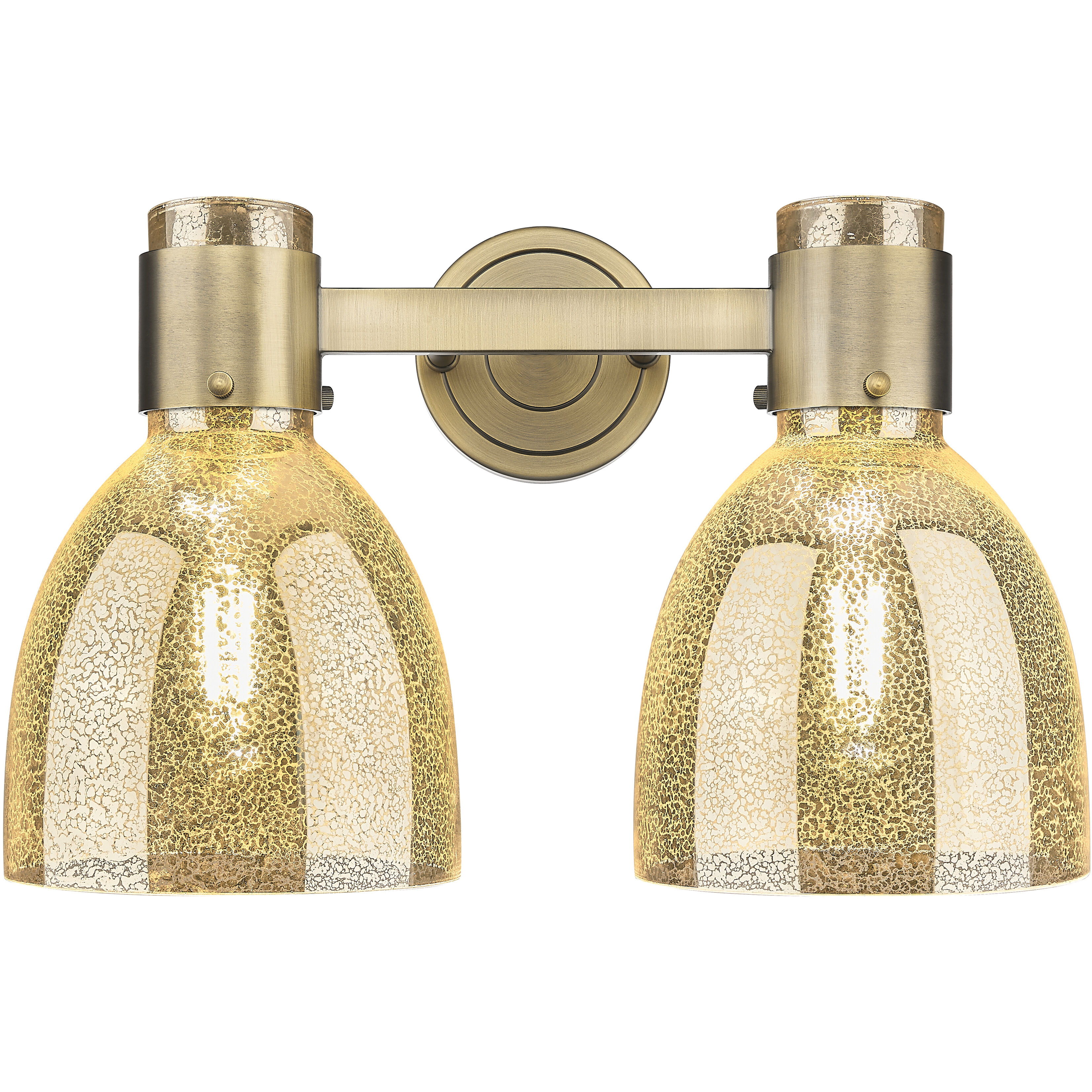 Lawton Bell 2 Light 15.5 inch Brushed Brass Bath Vanity Light Wall Light in Mercury Glass