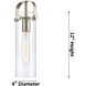 Pilaster 1 Light 4.88 inch Satin Nickel Sconce Wall Light in Matte White Glass