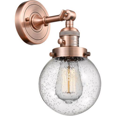 Franklin Restoration Beacon LED 6 inch Antique Copper Sconce Wall Light, Franklin Restoration