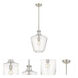 Lowell LED 12 inch Brushed Satin Nickel Mini Pendant Ceiling Light in Seedy Glass