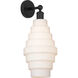 Cascade Sconce Wall Light in Matte Black, White