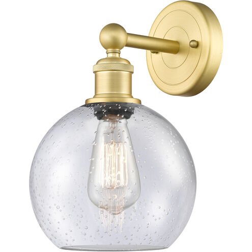 Athens Sconce Wall Light in Satin Gold, Seedy