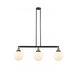 Franklin Restoration Large Beacon LED 41 inch Black Antique Brass Island Light Ceiling Light in Matte White Glass, Franklin Restoration