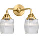 Nouveau 2 Colton 2 Light 14 inch Satin Gold Bath Vanity Light Wall Light