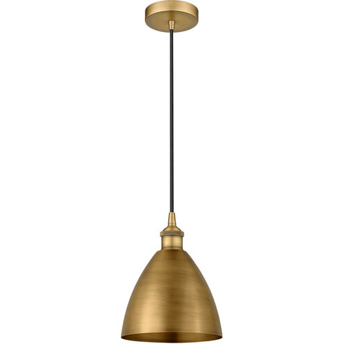 Edison Dome LED 8 inch Brushed Brass Mini Pendant Ceiling Light