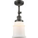 Franklin Restoration Canton 1 Light 7 inch Oil Rubbed Bronze Sconce Wall Light in Matte White Glass, Franklin Restoration