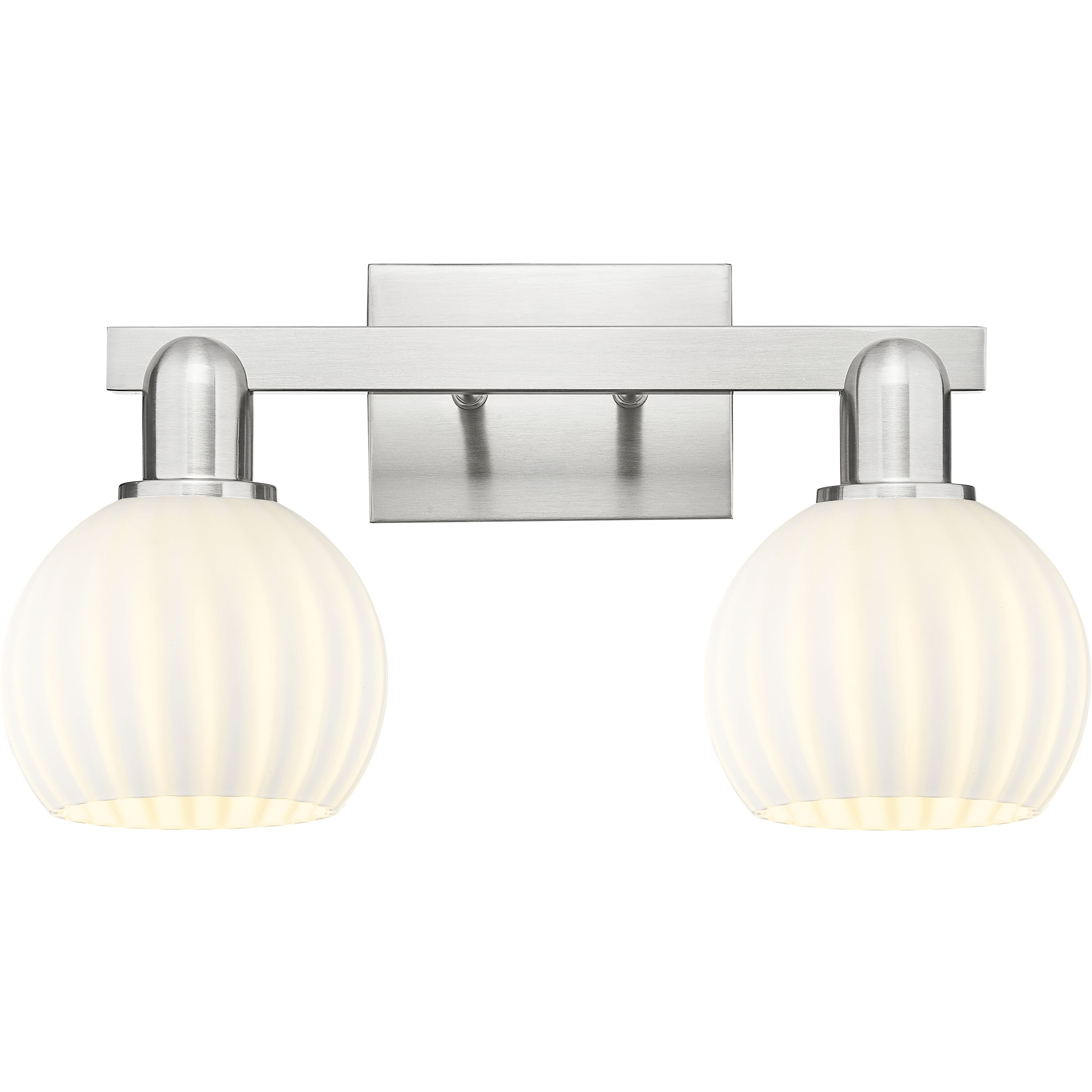 Arcadia White Venetian 2 Light 17.00 inch Bathroom Vanity Light