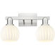 Arcadia White Venetian 2 Light 17.00 inch Bathroom Vanity Light
