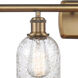 Ballston Caledonia LED 36 inch Brushed Brass Bath Vanity Light Wall Light in Mica Glass, Ballston